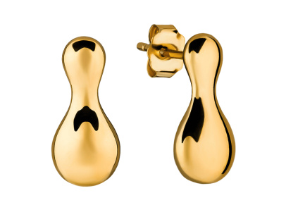 9475 Strieborné náušnice KAPKA GOLD od OLIVIE.cz